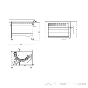 High effective automatic brush potato peeler